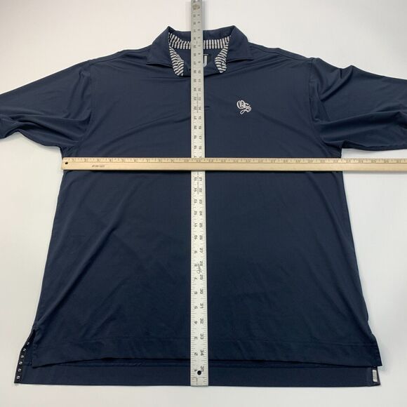 FootJoy Polo Shirt Mens M Medium Navy Blue ProDry Lisle Stretch Sweat Wicking - Picture 6 of 11